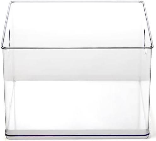 BINO | Stackable Plastic Storage Bins, Clear | THE CLARUS COLLECTION | Pantry Organizers and Storage Containers | Fridge Organizer Bins | Kitchen Cabinet Organizer | Medicine Cabinet Bin