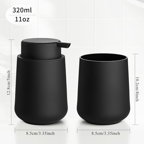 Matte Black Bathroom Toothbrush Holder Set