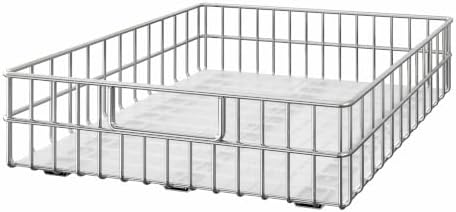Pull out Cabinet Organizer, Stainless Steel 1-Pack (20.1"W x 21"D) Full-Extension Slide out Drawer, Adhesive Roll out Can Spice Storage Basket Shelf Rack for Pantry, Kitchen, Bathroom, Home Closet