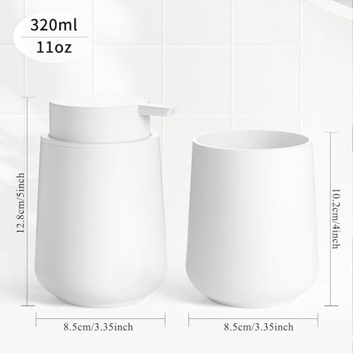 Matte White Bathroom Accessories Set