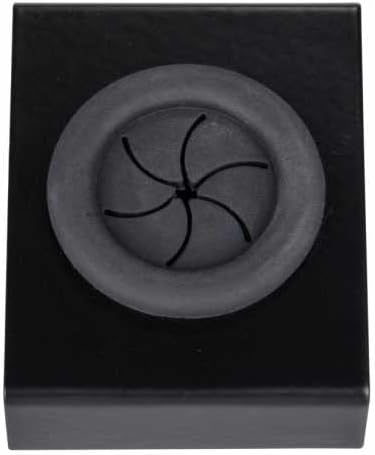 WENKO Haken Push, hochwertiger Küchenhaken aus rostfreiem Edelstahl in Schwarz matt Zum Einhängen an die Schublade Oder Schranktüre, Geschirrhandtücher Werden Einfach eingesteckt, 5 x 6 x 4 cm
