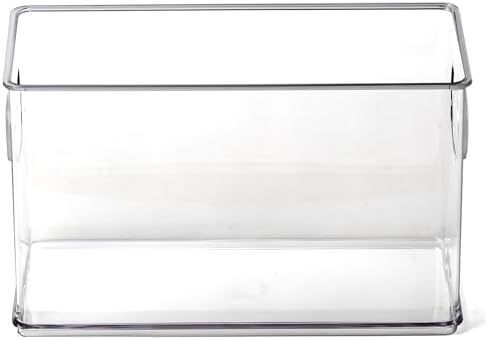 BINO | Stackable Plastic Storage Bins, Clear | THE CLARUS COLLECTION | Pantry Organizers and Storage Containers | Fridge Organizer Bins | Kitchen Cabinet Organizer | Medicine Cabinet Bin