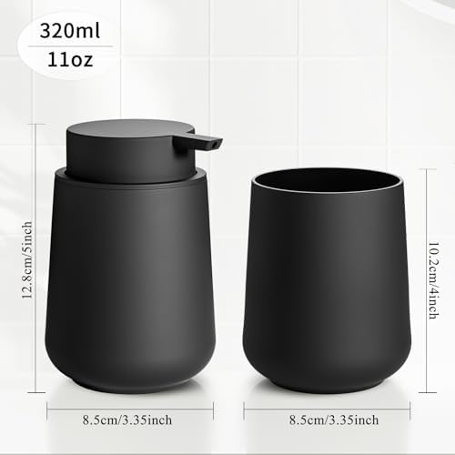 Matte Black Bathroom Accessories Set