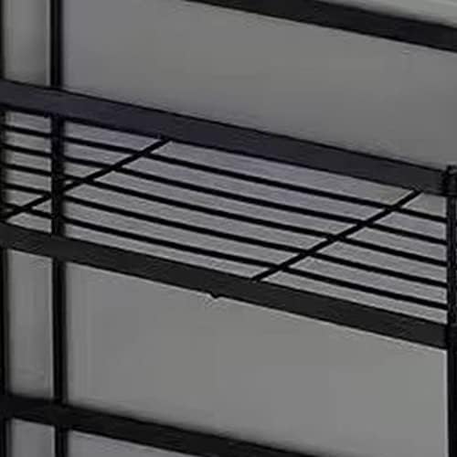 Toilet Shelf, Thickening Waterproof Multifunctional Double Layer Storage Rack, Large Capacity Nail Free Installation Organizer Rack, Stylish Iron Bathroom Organizer Over Toilet(Double Layer Black)