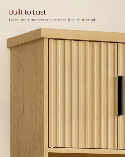 VASAGLE Bathroom Cabinet Wall Mounted, Towel Bar, 7.9 x 23.6 x 28.7 Inches