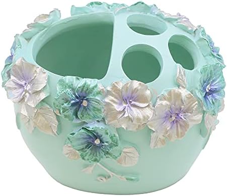 LUANT Vintage Pink Bathroom Accessories, 5Piece Bathroom Accessories Set, Bathroom Set Features, Soap Dispenser, Toothbrush Holder, Tumbler & Soap Dish - Bath Gift Set (Blue)