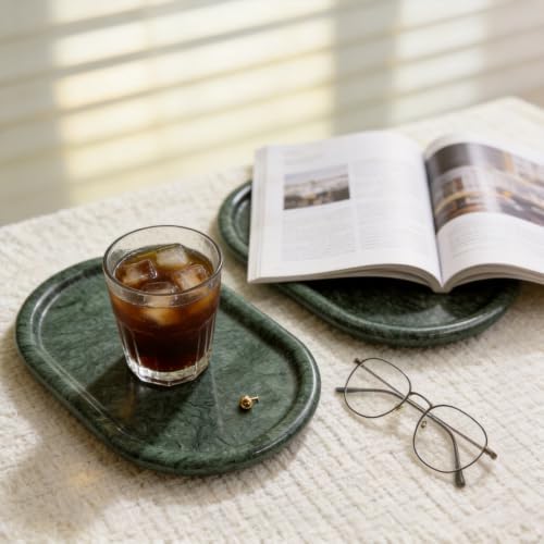 Natural Marble Jewelry Tray, Marble Ring Dish for Bathroom