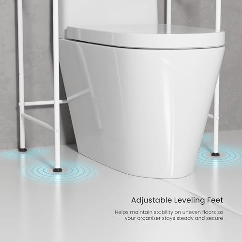 Home Zone Living Over-the-Toilet Bathroom Storage Cabinet Organizer