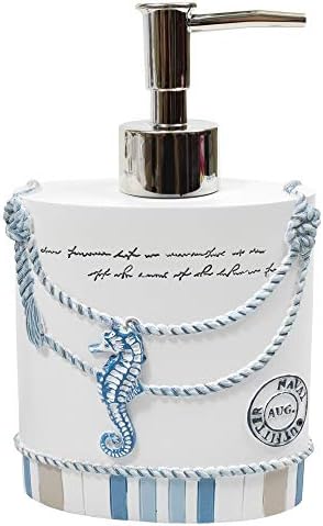 Sweet Home Collection Bathroom Accessories Sets Unique Collections Modern Classic Contemporary Decorative Beautiful Designs Bath Shower Tub Décor, Lotion Pump/Soap Dispenser, Beach Life (Pack of 1)