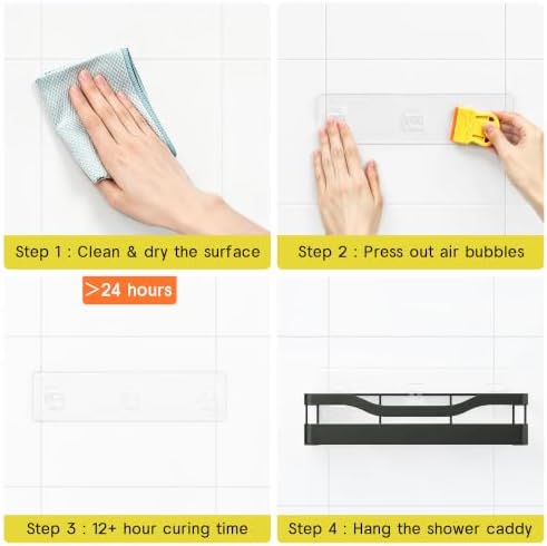 Heavy-Duty Shower Holder for Inside Shower, Light Gray