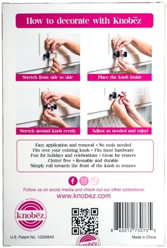 Knobēz: 12pk Snowflake Decorative Knob Covers - Blue Winter Cabinet Decor