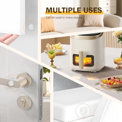 Silicone 320 Pcs Cabinet Door Bumpers Round, Self Adhesive Bumpers