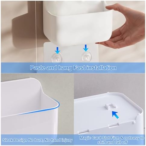 Diesisa Wall Mount Organizer, 2Pc Small Adhesive Cabinet Door Organizer