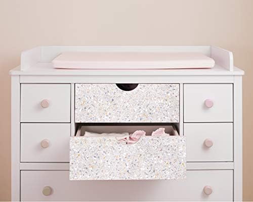 Con-Tact Brand Creative Covering, Self-Adhesive Shelf Liner, Multi-Purpose Vinyl Drawer Liner, Easy to Use and Apply, 18'' x 9', Terrazzo Blush