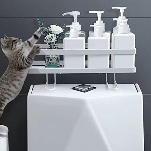 Over Toilet Bathroom Organizer, Convenient Practical Toilet Shelf for Home (Single Layer White)