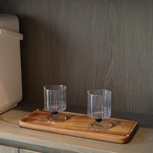 Bathroom Vanity Tray, Bathroom Tray for Counter, Toilet Tank Tray, Wood Bathroom Tray for Organizing and Home Decor (13.8 x 6 x 0.8 inch)