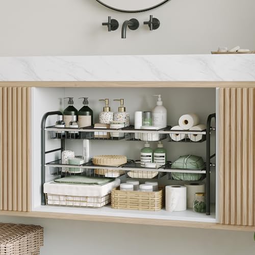 Under Sink Organizers and Storage,Expandable under cabinet organizer Shelf