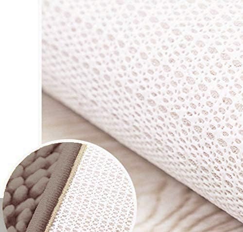 Madeals Chenille Bath Rug Set 4 Piece with Toilet Lid Cover and Rug Set Combo, Soft Shaggy Bath Rug Set 3 Piece and U-Shaped Toilet Floor Rug Taupe