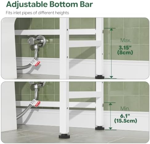 Simple Trending 2-Tier Over The Toilet Storage with 2 Fabric Drawers