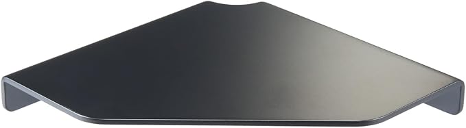 Corner Shelf Wall Mounted, Black Corner Shelf, Shower Shelf, Floating Corner Shelf – 3mm Aluminum Matte, for Bathroom Kitchen Living Room, 6 Inch Holds Phone, Plants, Speaker
