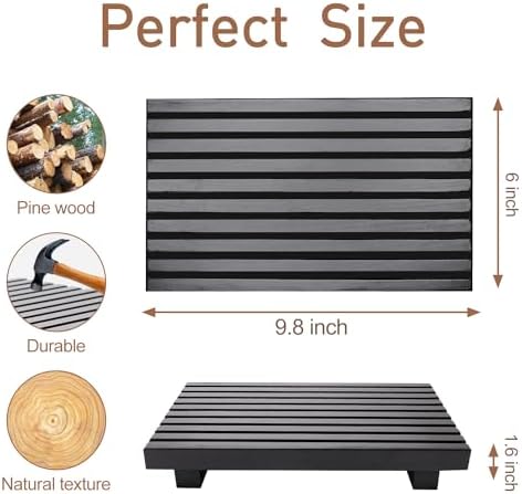 Wooden Display Risers Table Stand for Bathroom Tray Kitchen Counter Decor