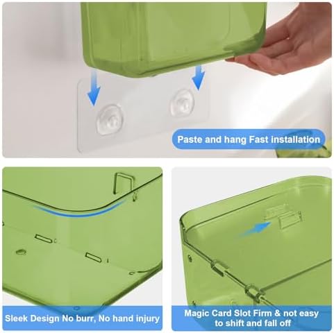 Diesisa Wall Mount Organizer, 2Pc Small Adhesive Cabinet Door Organizer