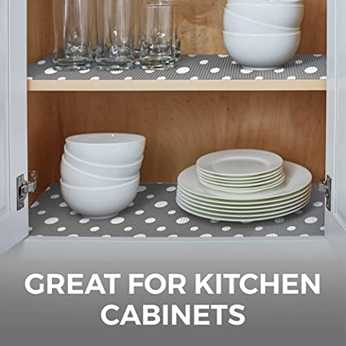 HOME GENIE Shelf Drawer and Cabinet Liner, Non Adhesive, 17.5x20 Gray White