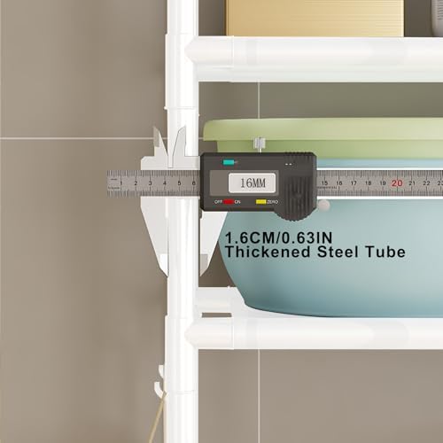 3-Tier Over-The-Toilet Storage Shelf - Sturdy Stainless Steel Bathroom Organizer for Toiletries, Towels & Essentials - Space-Saving Design