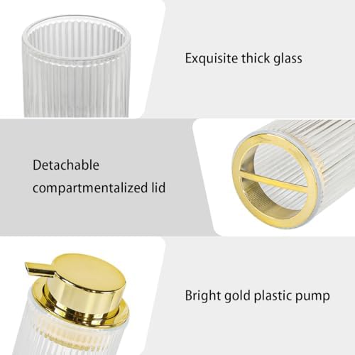 4pcs Clear Glass Bathroom Accessories Set