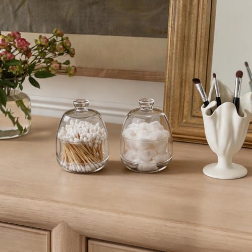 HillSpring 2 Pack Qtip Holder, Crystal Clear