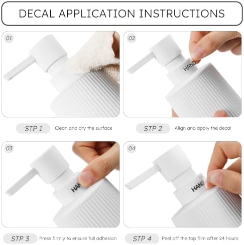 White Bathroom Soap Dispenser and Toothbrush Holder Set with Non-Slip Base