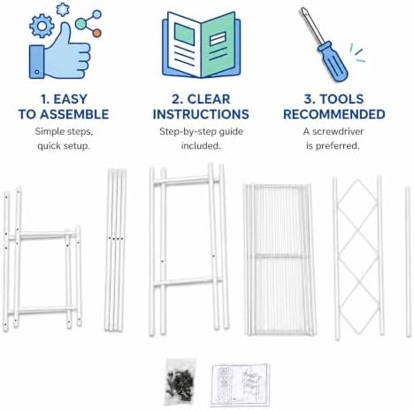 American Dream 3-Shelf Over-the-Toilet Space Saver Bathroom Storage Rack – Freestanding Metal Organizer with Open Shelves for Towels, Toiletries & Bathroom Essentials, White