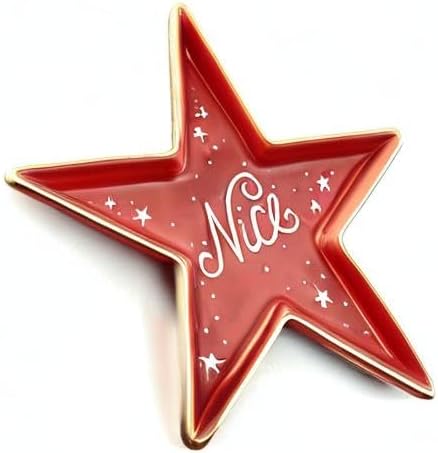 Stephanie Imports Star-Shaped Nice Ceramic Trinket Plate and Decorative Jewelry Dish