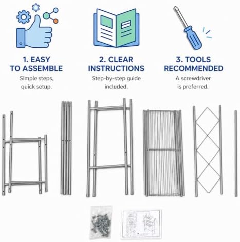 American Dream 3-Shelf Over-the-Toilet Space Saver Bathroom Storage Rack – Freestanding Metal Organizer with Open Shelves for Towels, Toiletries & Bathroom Essentials. Silver