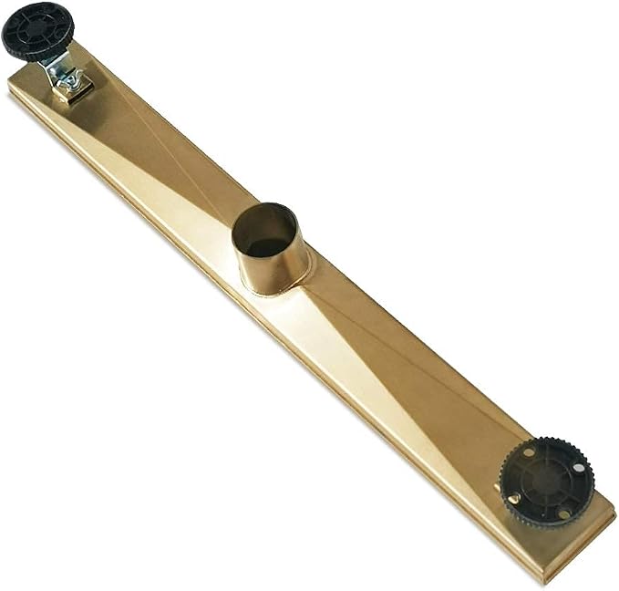 Neodrain 36-Inch Gold Linear Shower Drain, 2-in-1 Flat & Tile Insert Cover, Stainless Steel Linear Drain, Brushed Brass Rectangle Shower Floor Drain with Hair Strainer,CUPC Certified
