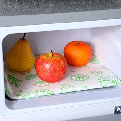 Amyhill 10 Pcs Refrigerator Liners Absorbent Fridge Shelf Mats, Fruit