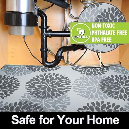AiBOB Waterproof Under Sink Mat, Absorbent Cabinet Protector, 24" x 36"