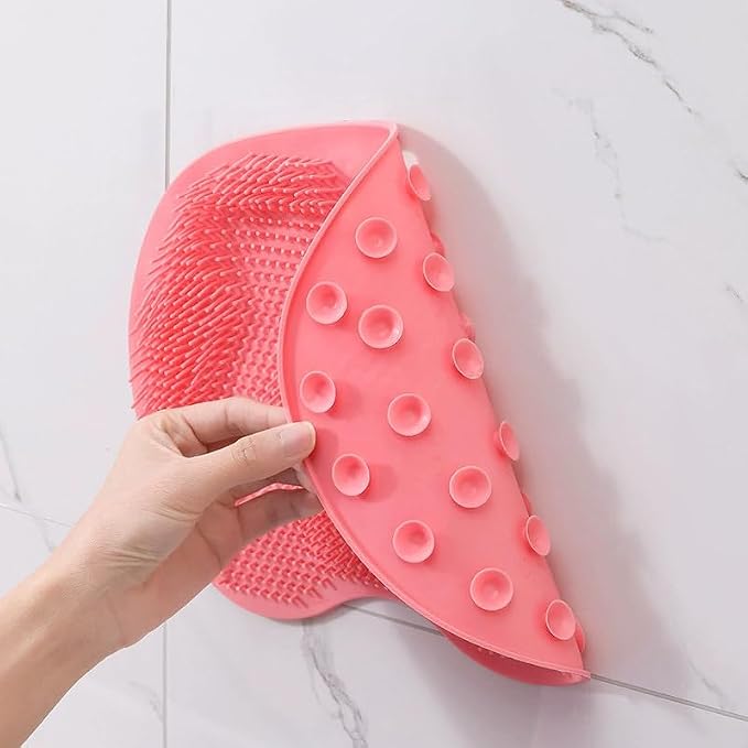 Silicone Shower Foot Scrubber Mat, Silicone Shower Foot Brush Pad for Home, 2025 Upgrade with Non-Slip Suction (Green+Blue)