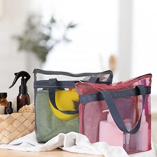 Patelai 12 Pcs Mesh Shower Caddy Bags Bulk, Quick Dry Portable, Multicolor