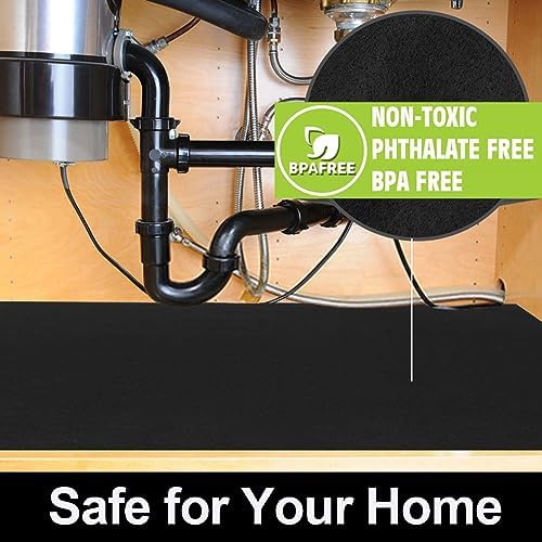 AiBOB Waterproof Under Sink Mat, Absorbent Cabinet Protector, 24" x 36"