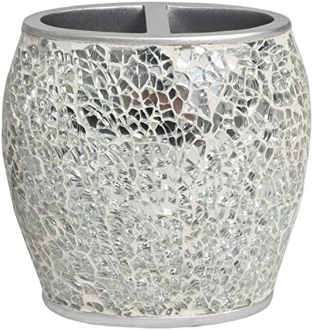 Sweet Home Collection Bathroom Accessories Sets Unique Collections Modern Classic Contemporary Decorative Beautiful Designs Bath Shower Tub Décor, Toothbrush Holder, Glamour (Pack of 1)