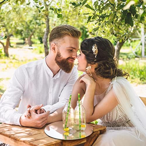 Tuanse 18 Pcs 12 Inch Round Mirrors Centerpieces for Tables, 2mm Thick, Wedding Mirror, Table Mirrors, Mirror Plates Set, Circle Glass Trays for Valentine, Baby Shower, Party Decorations, Crafts