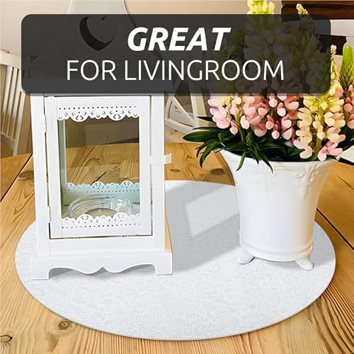 18X96 Inch Shelf Liner with Scissor & Tape Measure for Kitchen Cabinets, PVC Drawer Liner for Dresser Non-Slip Bathroom, Non-Adhesive Cabinet Liner Washable (White)