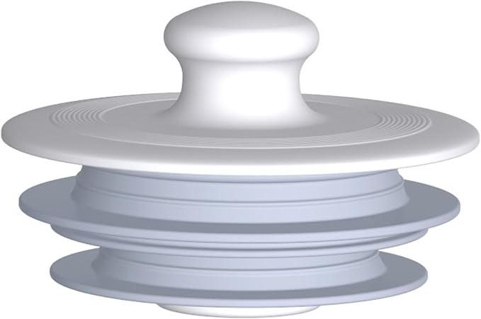 Bathtub Drain Stopper & Silicone Drain Plug, Prevents Water Leaks for Bath Tubs, Fits 1-5/8" to 2.0" Drains(Patented Design,Gray)