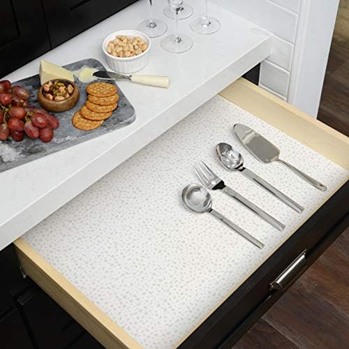Con-Tact Brand Creative Covering, Self-Adhesive Shelf Liner, Multi-Purpose Vinyl Drawer Liner, Easy to Use and Apply, 18'' x 9', Faded Terrazzo Bone