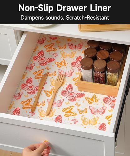 Cooyes Shelf Liner Non-Adhesive Cabinet Drawer Liner for Kitchen 23.6"x118"