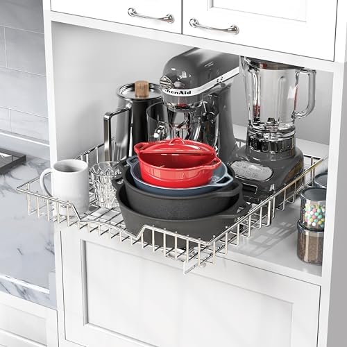 Simple Houseware Under Cabinet Pull Out Sliding Shelf Drawer, 18Dx17W