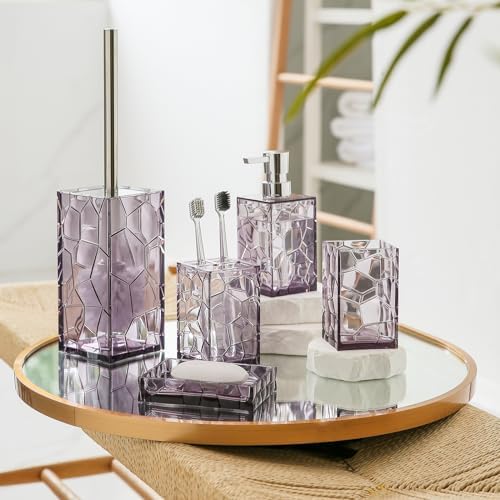 YAUKPH Clear Acrylic Bathroom Accessories Set