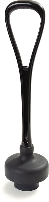 Carlisle FoodService Products 3643903 Ergonomic Power Plunger, 22" Overall Length, Polyethylene (PE), Black (Pack of 12)