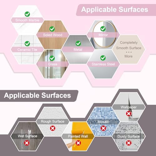 JOTPE Pink Suction Cup Shower Caddy, 2 Pack Bathroom Organizer with Hooks